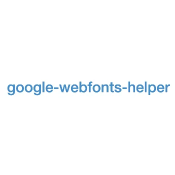 Google webfonts helper