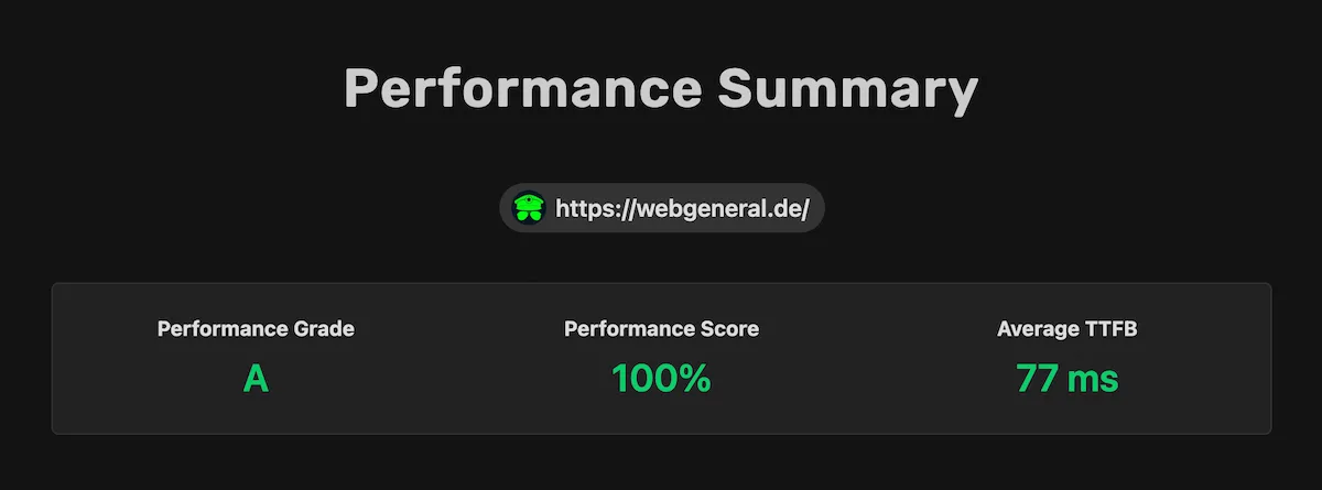 WEB General - Performance Test - TTFB
