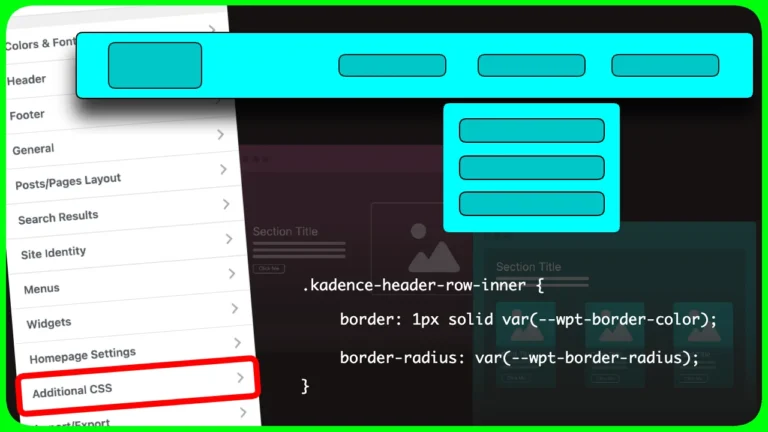 Kadence block header global styles