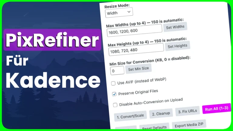 Automatisierte Bildoptimierung für Kadence