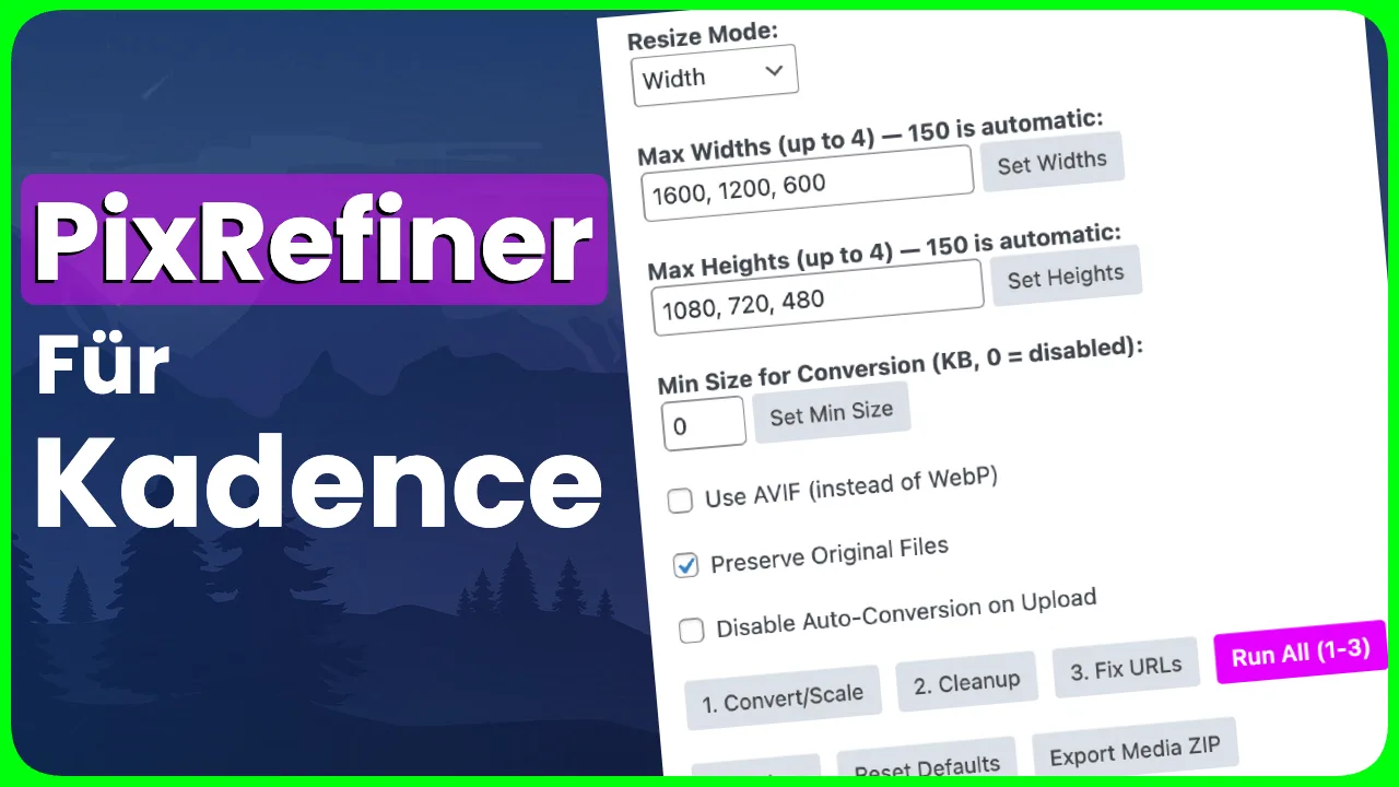 Automatisierte Bildoptimierung für Kadence